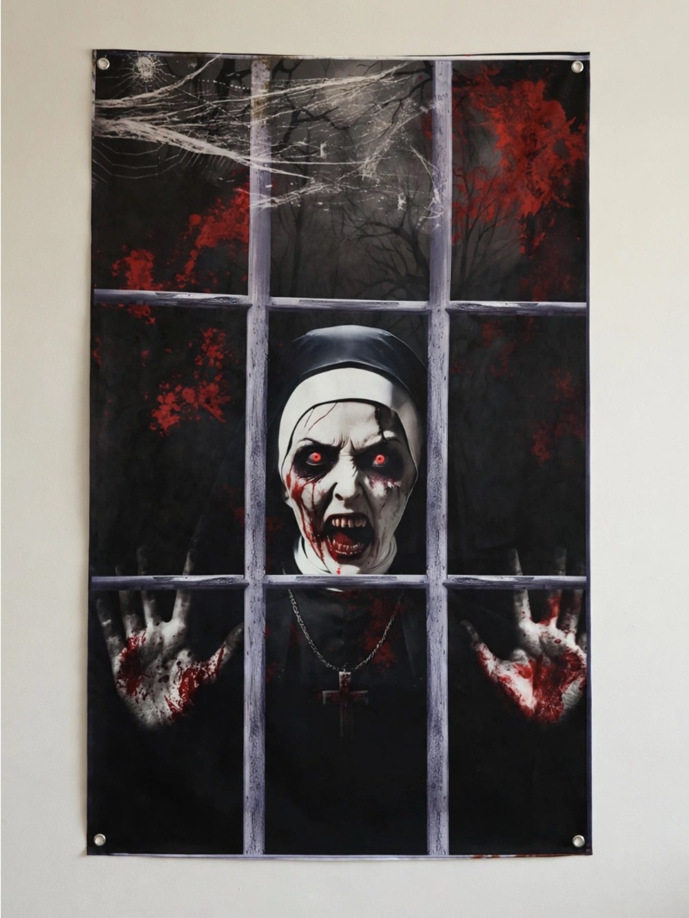 THE NUN Halloween Window Flag/ Banner NEW